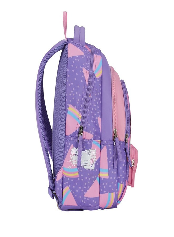 جيني حقيبة ظهر مدرسية جيني فان بوب للبنات | 15 بوصة - 20 لترًا بثلاثة أقسام، خفيفة الوزن مع أكتاف مبطنة | مثالية للكتب، زجاجات المياه، الأدوات المكتبية، علبة الغداء، والأغراض الأساسية - بنفسجي - Image 3